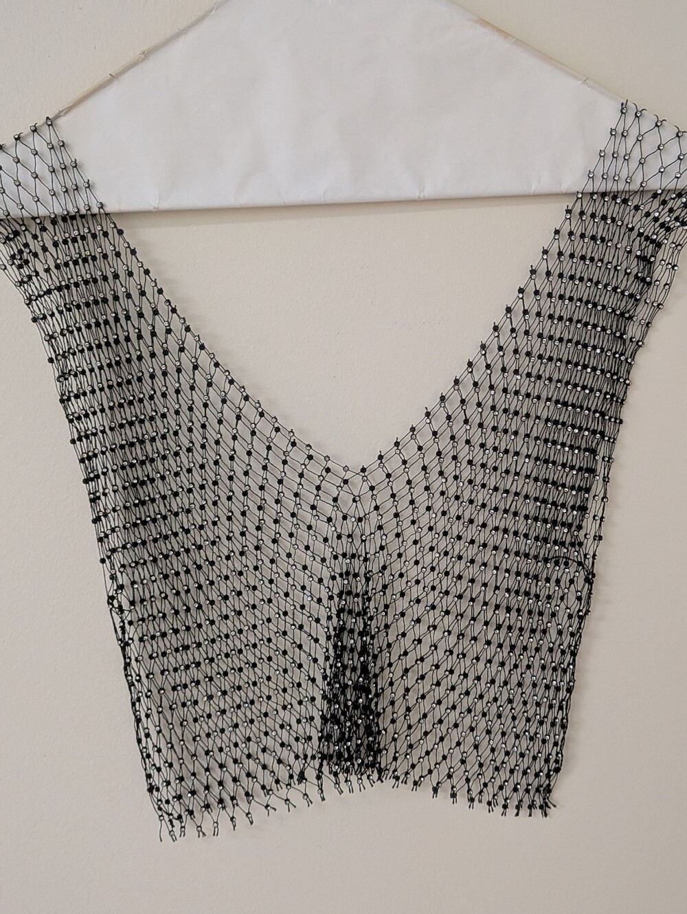 Y2K Rhinestone Mesh Crop Top Silver Sparkle Festival Party Top